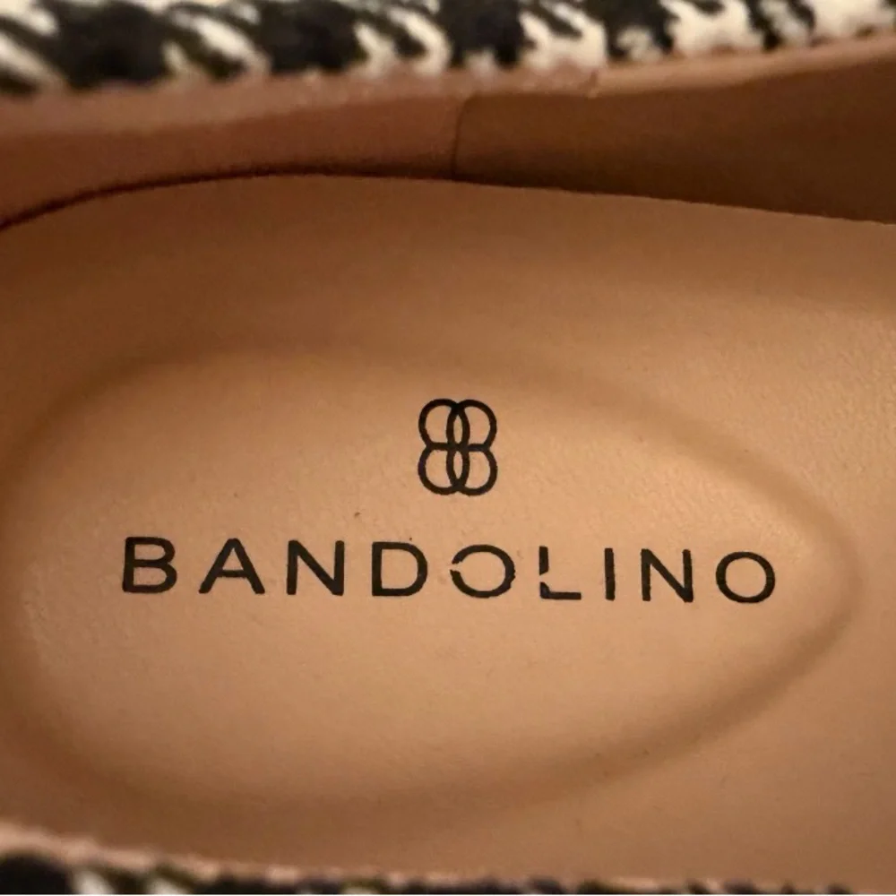 Women’s Bandolino Black and White Houndstooth Slip-On Bow Loafers Sz 7.5 - Picture 9 of 12